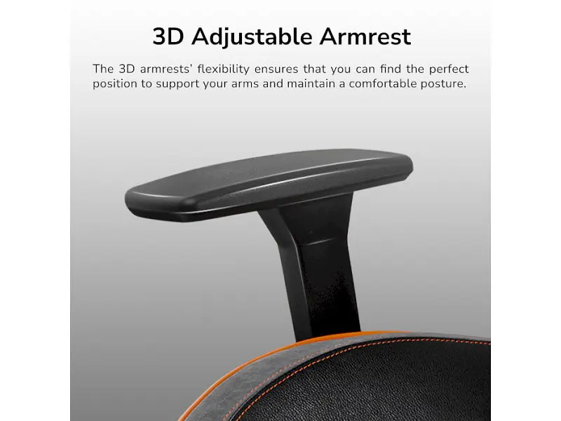 Компьютерное кресло для геймера Cougar NxSys Aero Black/Orange - фото 10