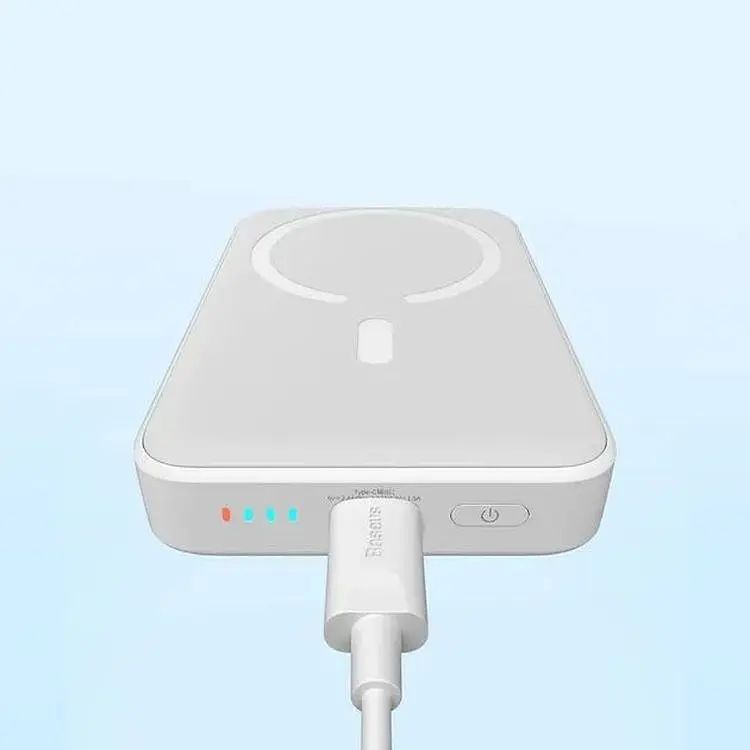 Портативна батарея Baseus Magnetic Mini Wireless Fast Charge Power Bank 10000 mAh 20W PPCX030002 White - фото 4