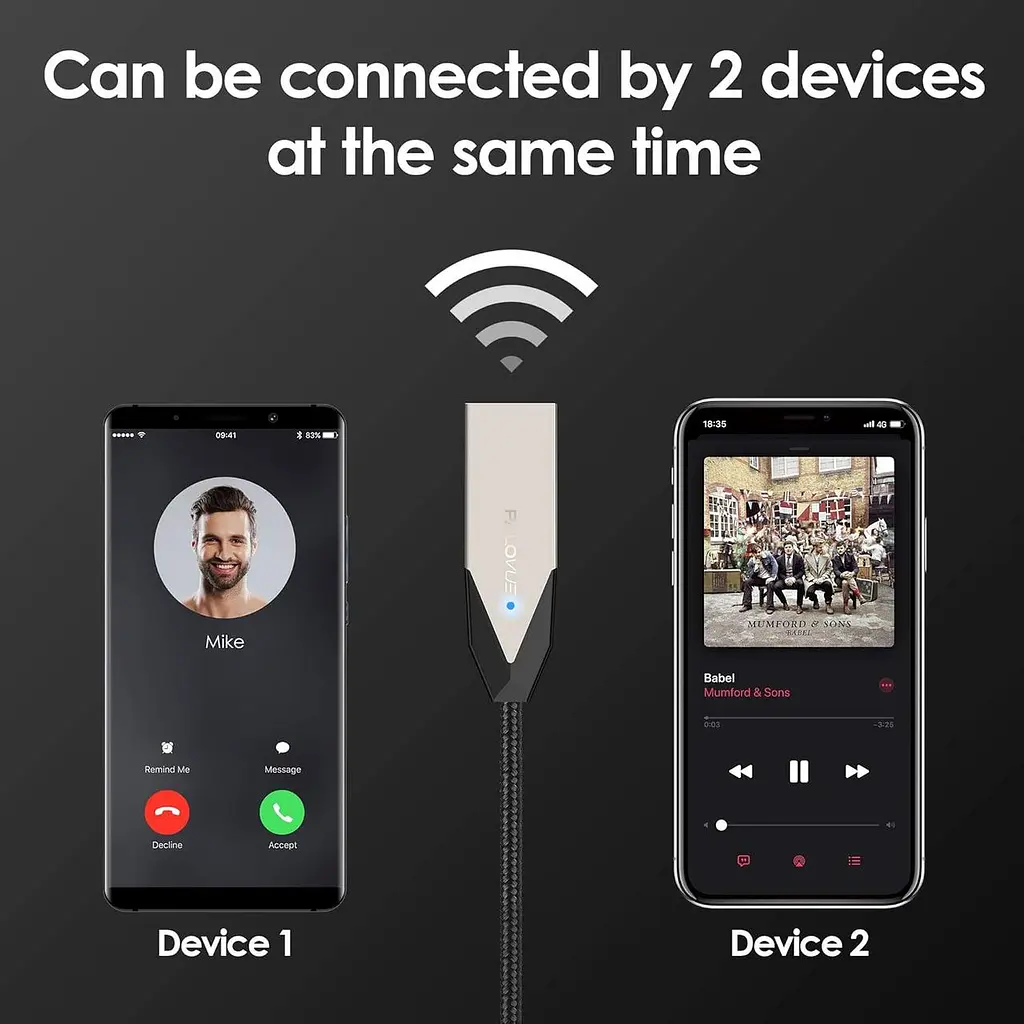 Адаптер PALOVUE Bluetooth Aux, автомобільний аудіо-адаптер USB-адаптер з роз'ємом 3,5 мм для потокової передачі - фото 6