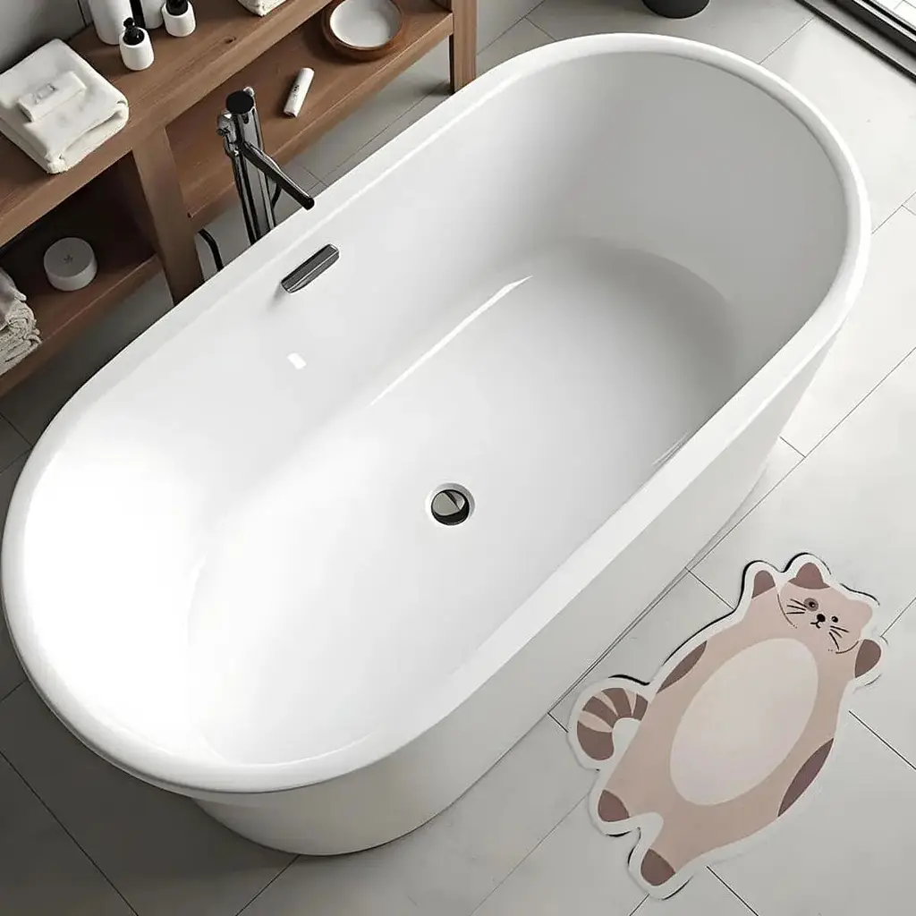 Коврик влажнопоглощающий Wall Sticker 40х60х3 мм Котик SW-00002564 - фото 5