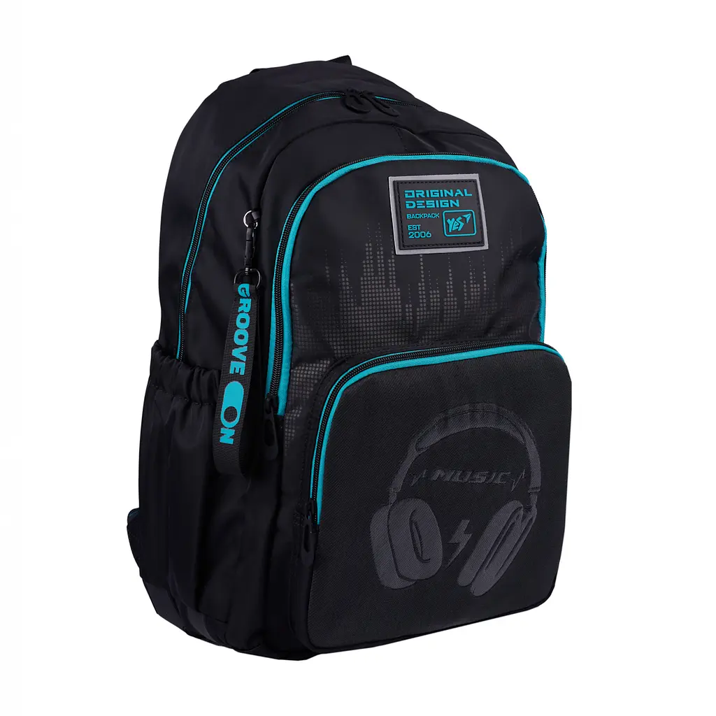 Рюкзак шкільний YES TS-47 Optic Headphones 45,5х31,5х15,5 см Різнокольоровий (550103)