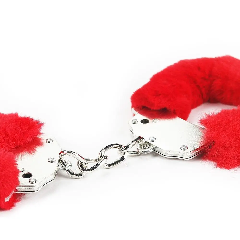 Наручники LoveToy Fluffy Handcuffs (червоний) - фото 4