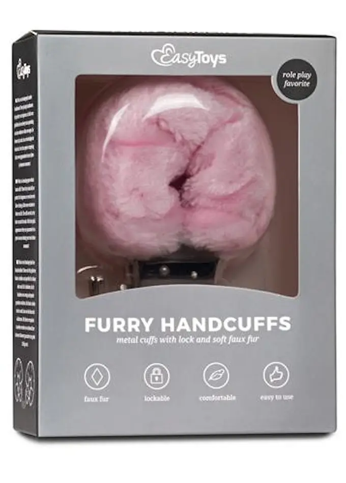 Наручники EasyToys Furry Handcuffs (розовый) - фото 5
