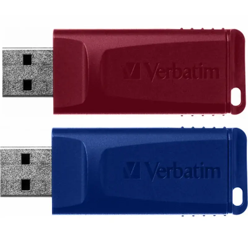 USB флеш накопичувач Verbatim 2x32GB Store'n'Go Slider Red/Blue USB 2.0 (49327) - фото 3