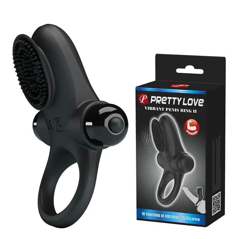 Эрекционное кольцо - Pretty Love Vibrant Penis Ring II Black