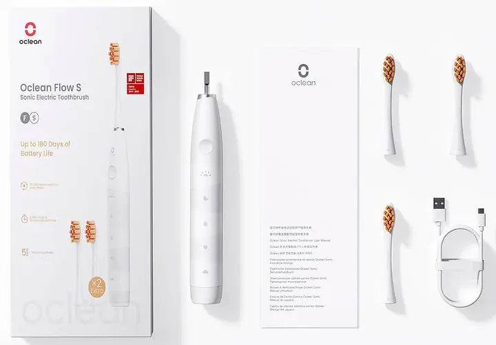 Электрическая зубная щетка Oclean Flow S Sonic Electric Toothbrush White - фото 4