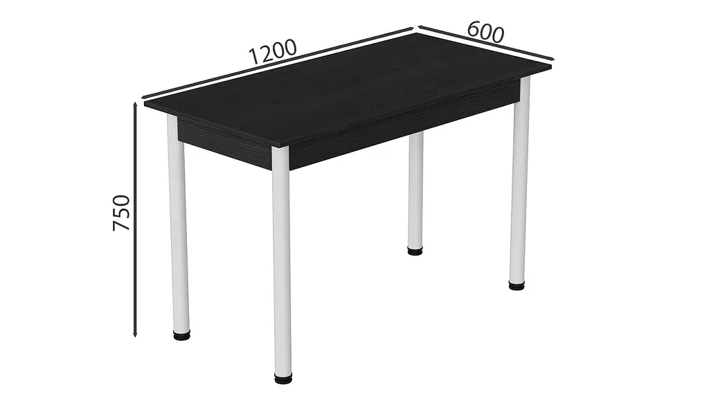 Стіл кухонний Ferrum-decor Беніта 75x120x60 Білий ДСП Сосна Кембра 16мм (FRD-105688) - фото 4