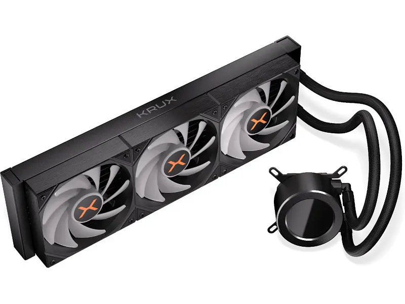 Водяне охолодження Krux HydroGlance 360 ARGB LCD Black (KRXE004) - фото 5