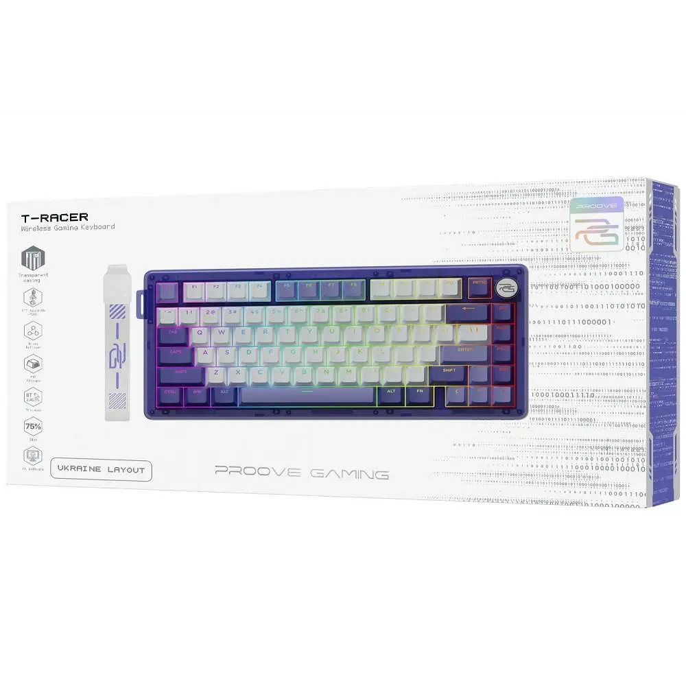 Клавіатура Proove Gaming T-Racer (Ukraine Layout) Purple/White (WKTR00022417) - фото 3