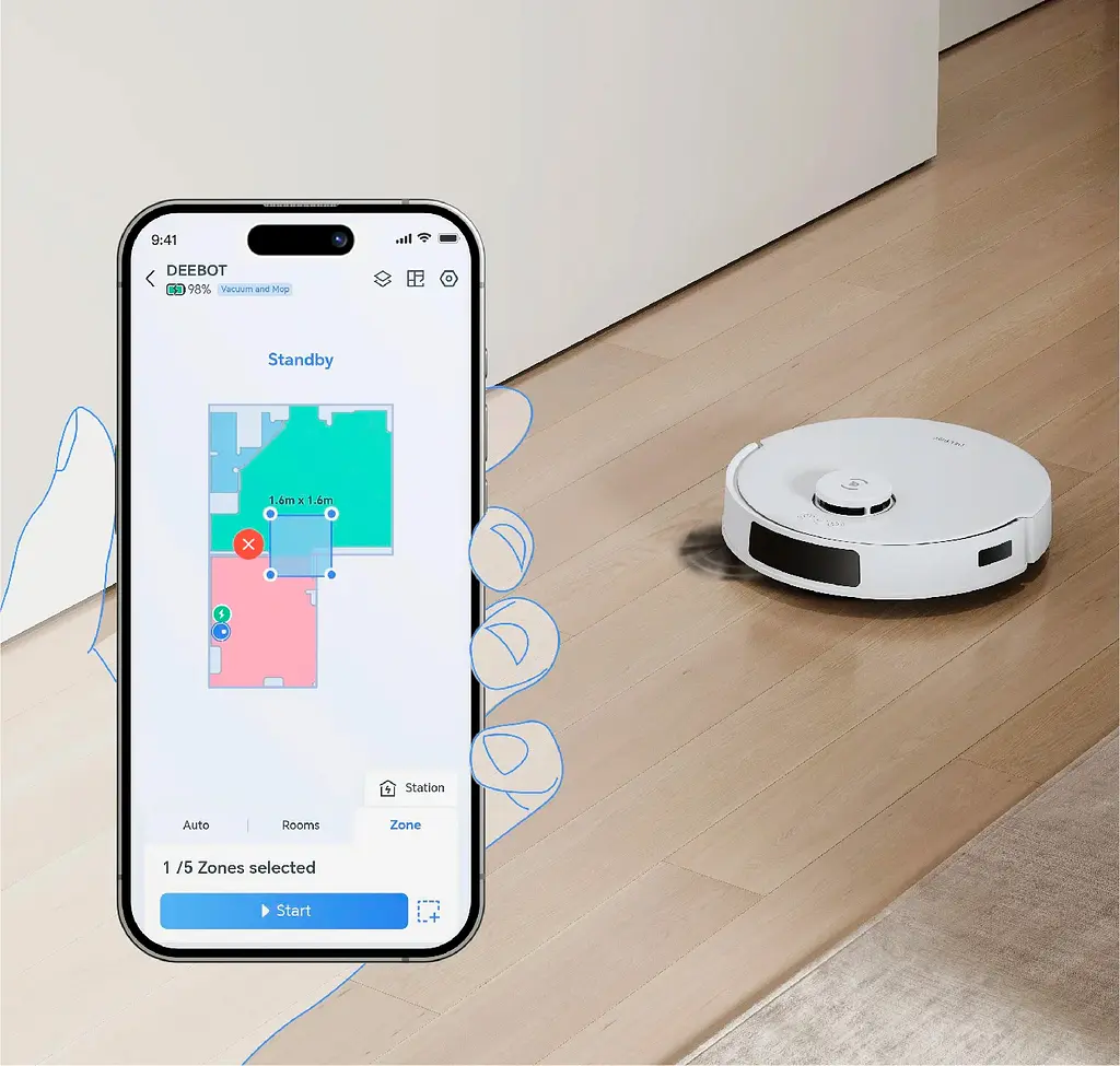 Робот-пылесос ECOVACS Deebot Ozmo N20 Pro Plus White [DKX55_N20PP] [125446] - фото 6