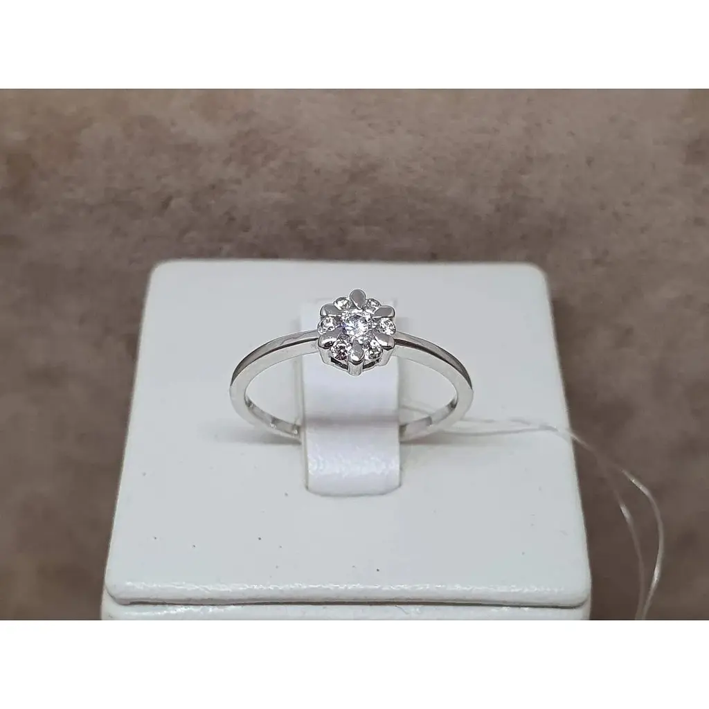 Срібне кільце Qvaliz з фіанітами. 90100596 16,5 - фото 4