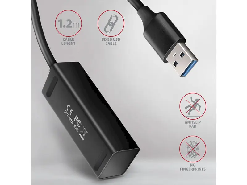 Мультипортовий адаптер AXAGON SuperSpeed Mini USB-C Black (HUE-M1C) - фото 3