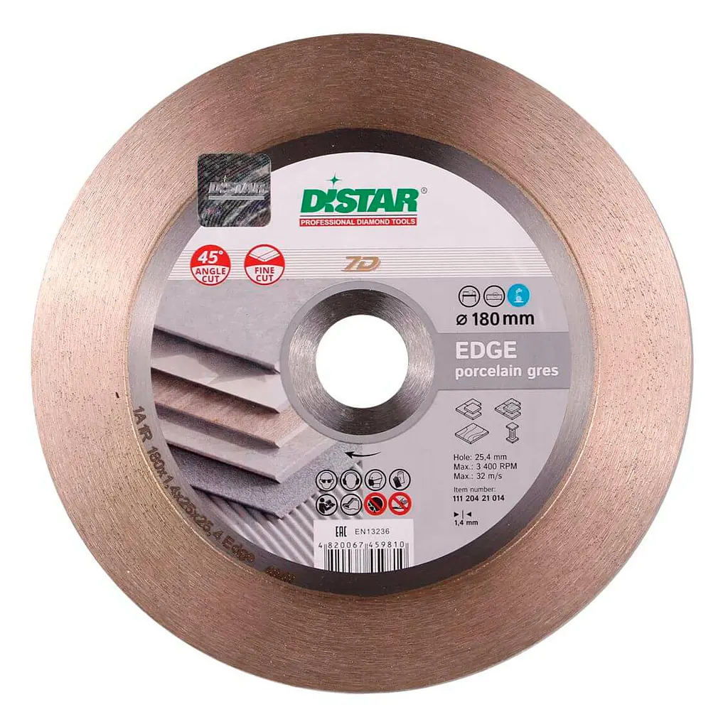 Алмазний диск по кераміці Distar Edge 1A1R 180х1.4х25.4 мм