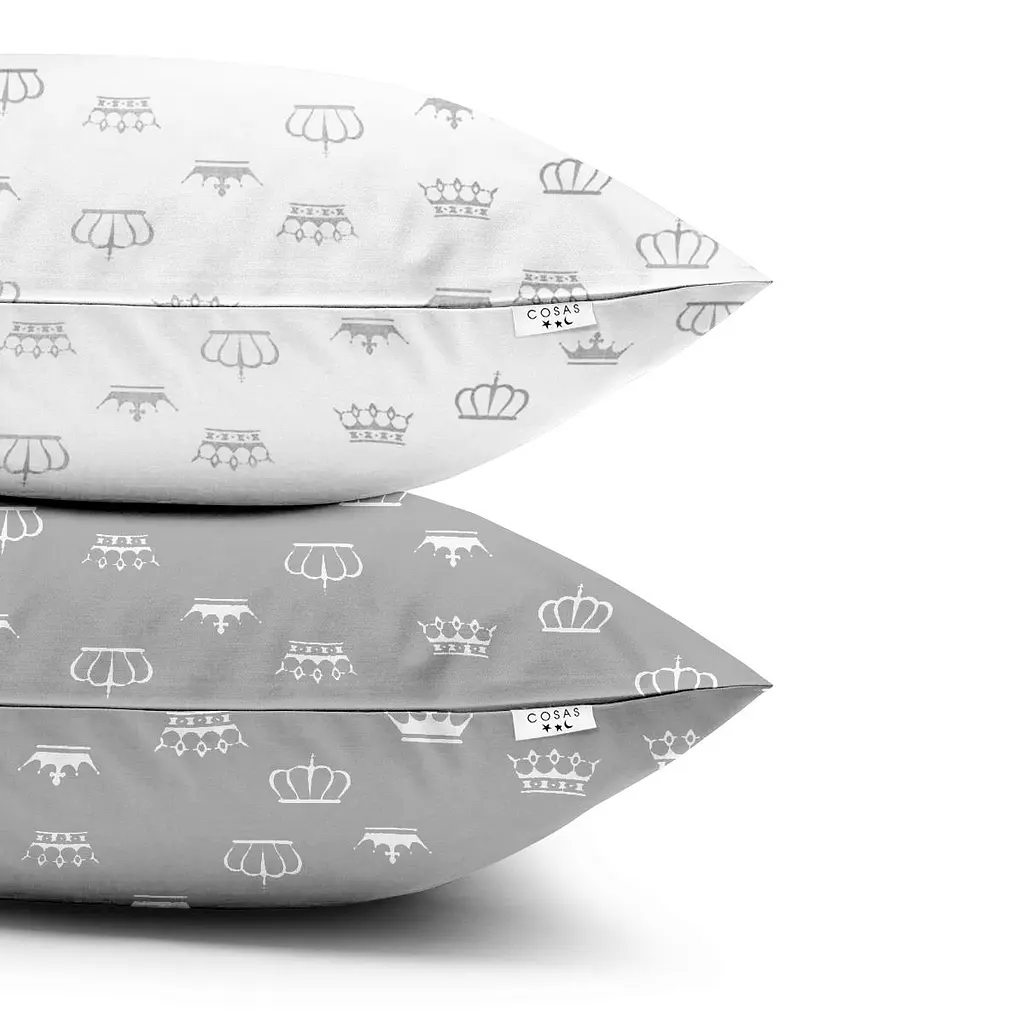 Набір наволочок Cosas Dots & crown 50х70 см бежевий (SetPillow_Crown_CrownGrey_50х70) - фото 4