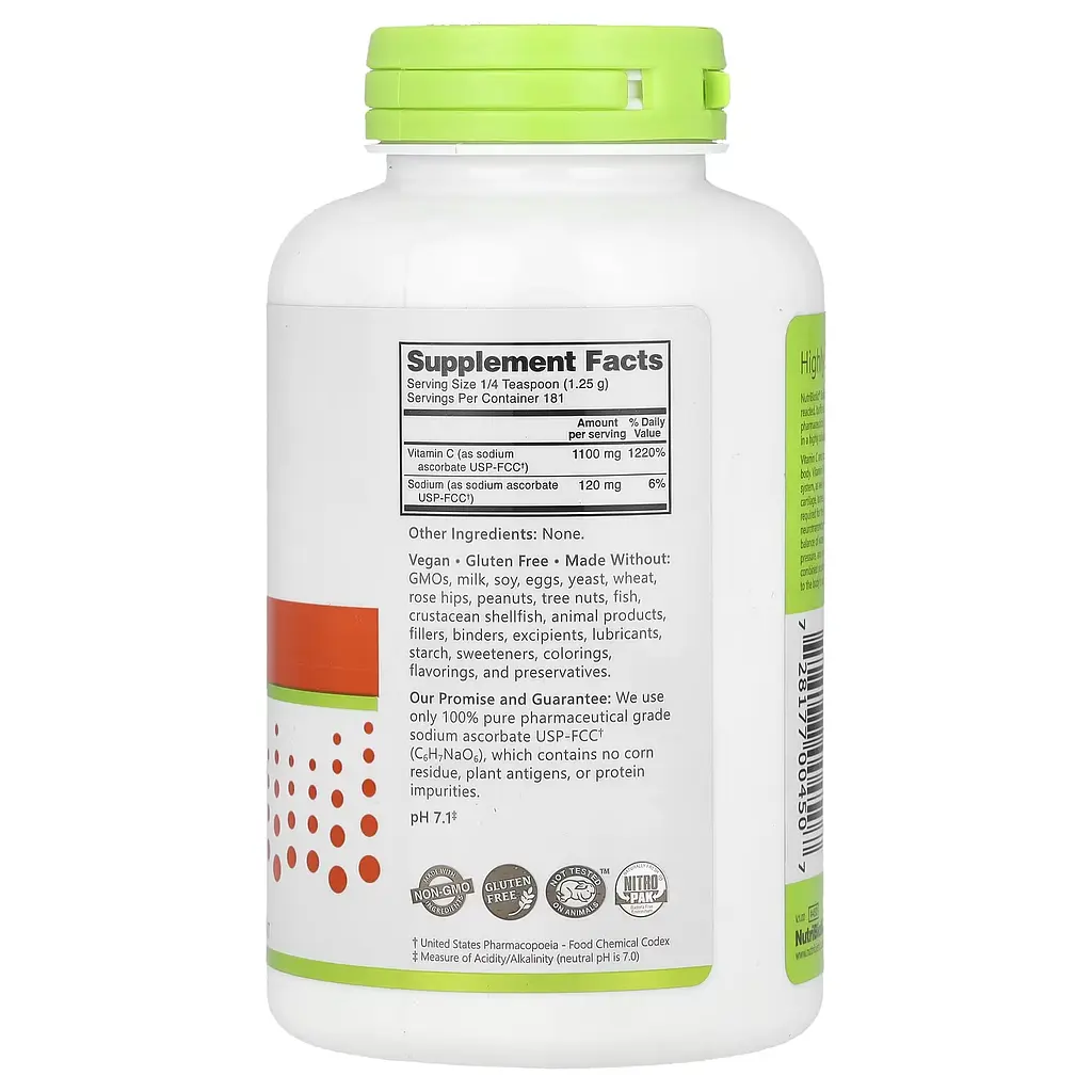 Аскорбат Натрію Sodium Ascorbate Powder - 227г - фото 2