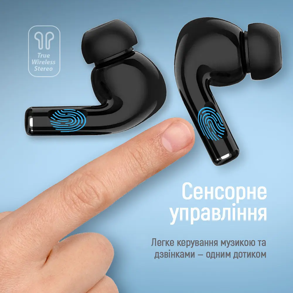 Bluetooth-гарнітура СolorWay Slim TWS-5 Earbuds Чорний (CW-TWS5BK) - фото 3