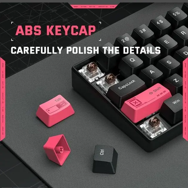 Ігрова дротова механічна клавіатура Onikuma G55 / Tea Switch / RGB / 60% / Black - фото 4