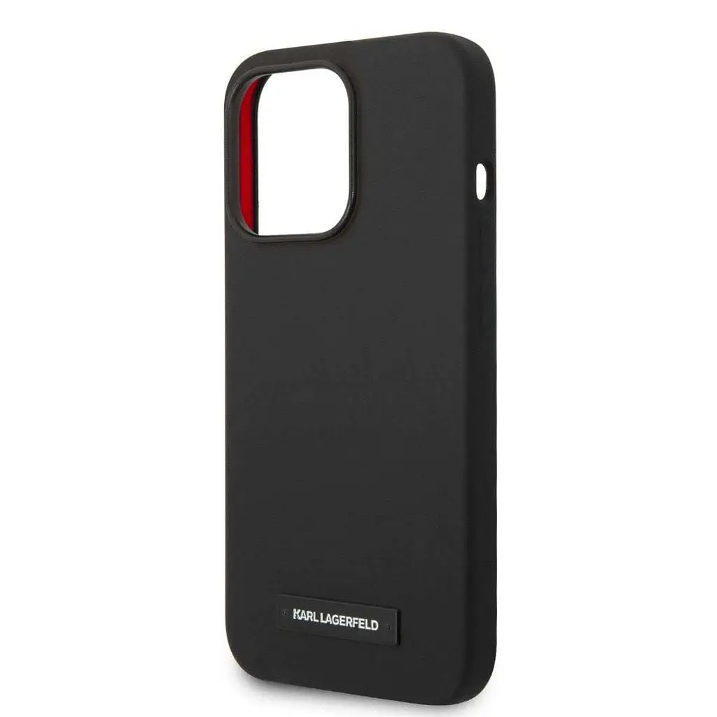Чехол Karl Lagerfeld Liquid SilicOne Plaque MagSafe для iPhOne 15 Pro Black (57983116726) - фото 5