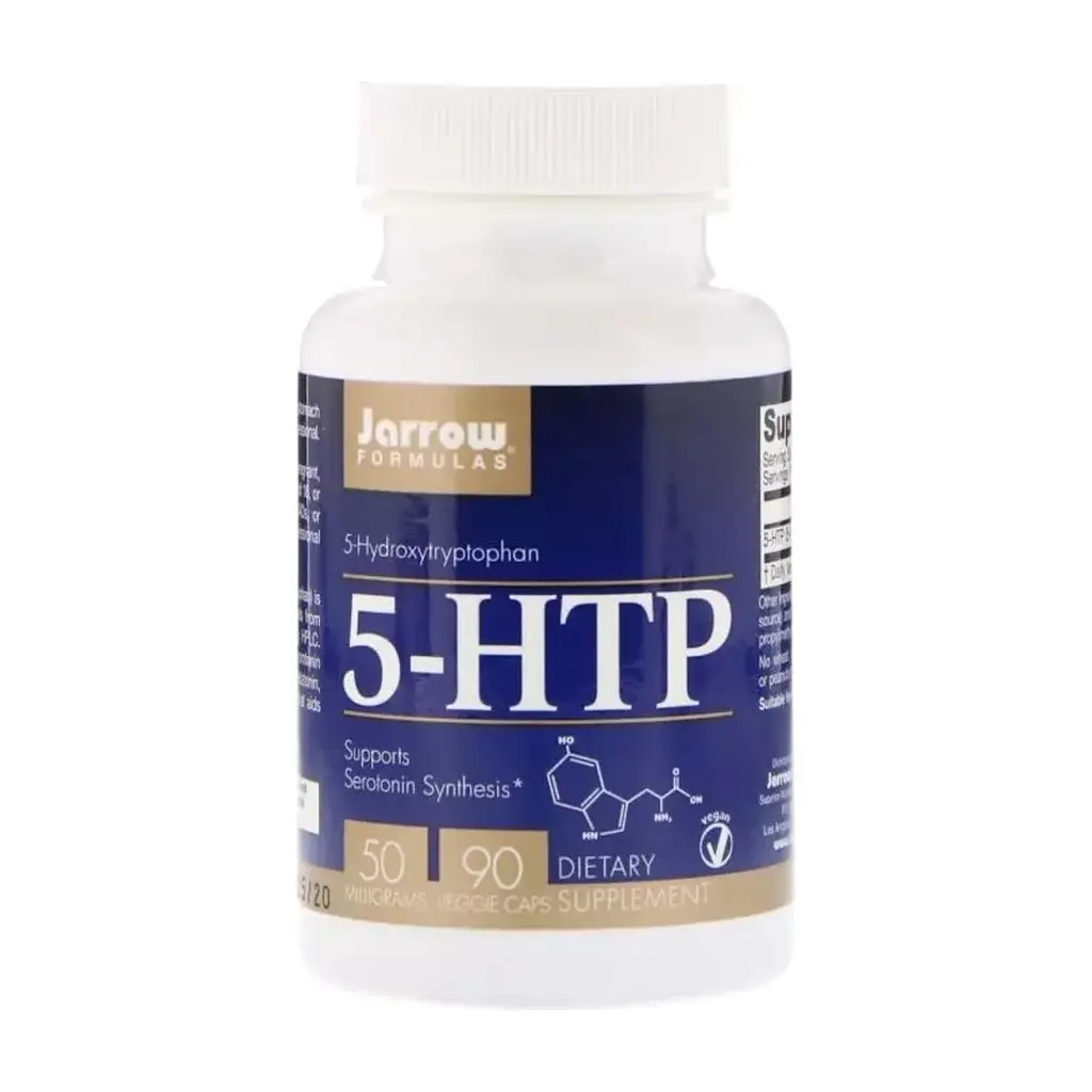 Амінокислота Jarrow Formulas 5-HTP (гідроксітріптофана), 50 мг, 90 вегетаріанських капсул (JRW-15044)