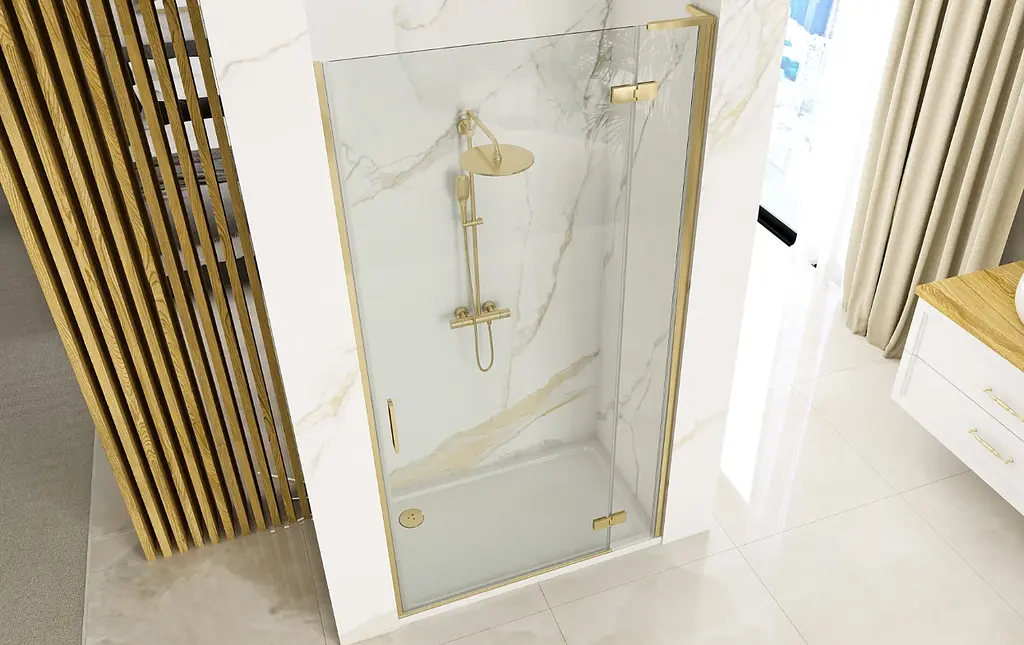 Душові двері Rea Hugo 80 brushed gold REA-K8410 - фото 5