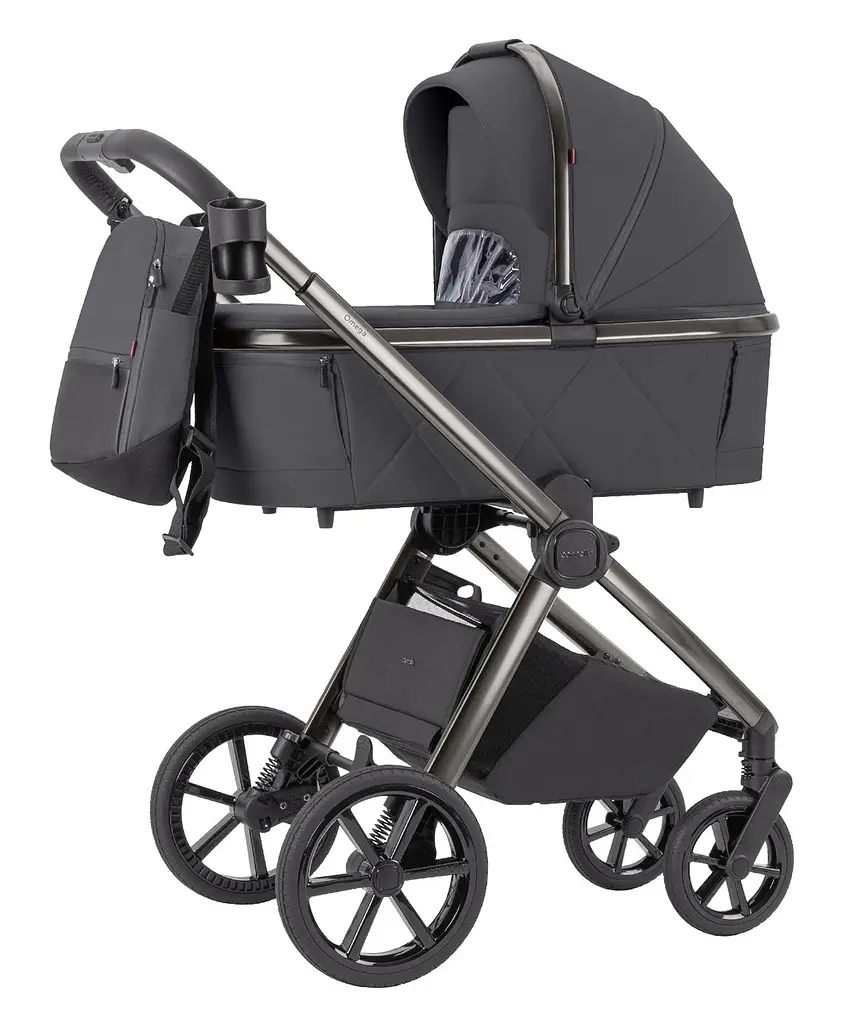 Коляска універсальна 2 в 1 Omega Excellent Grey з LED підсвічуванням для дітей до 22 кг CARRELLO Сірий - фото 2
