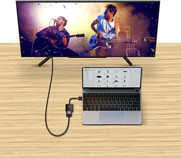 Кабель Baseus Lite Series Adapter HDMI to VGA WKQX010001 Black - фото 6