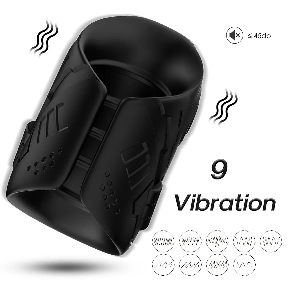 Насадка на пеніс Mechwarrior Black, 9 vibration functions Boss Series 52-00094 100567 - фото 4