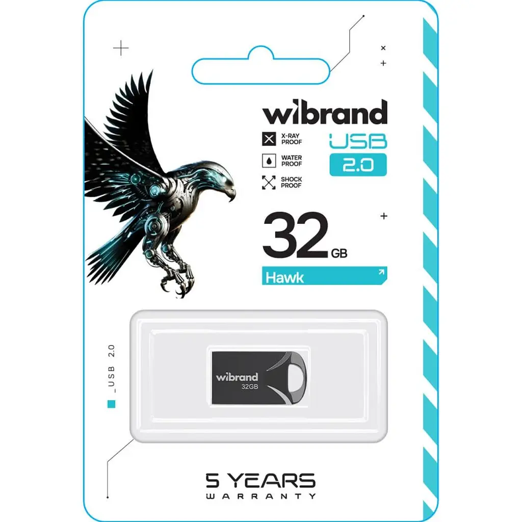Flash Wibrand USB 2.0 Hawk 32Gb Black - фото 2