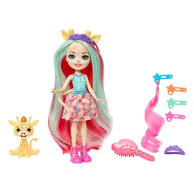 Игровой набор Enchantimals Glam party Гламурные прически Gillian Giraffe&Pawl (HNV29) - фото 3