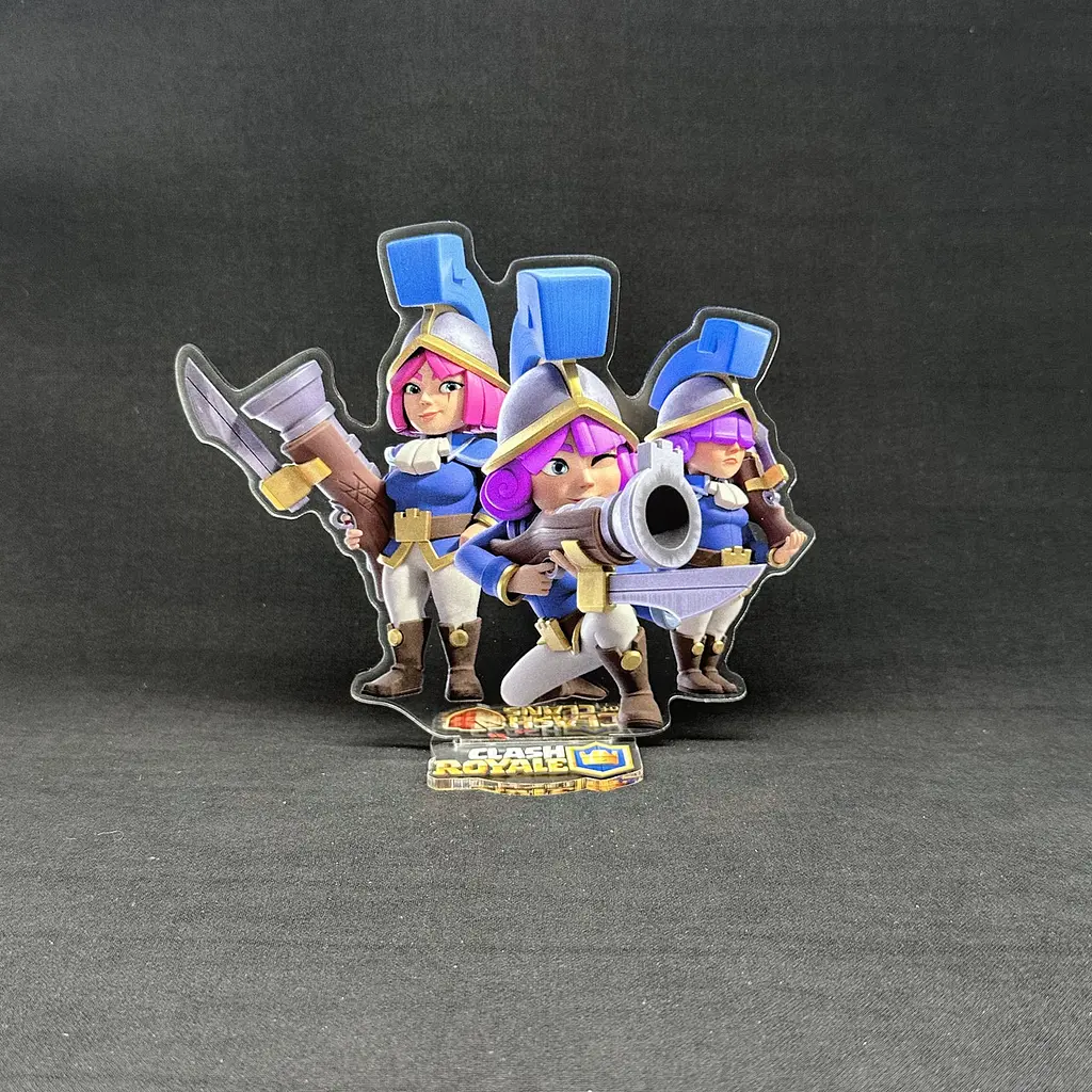 Акрилова колекційна фігурка Clash of Clans, Clash Royale Три мушкетери 15 см - фото 2