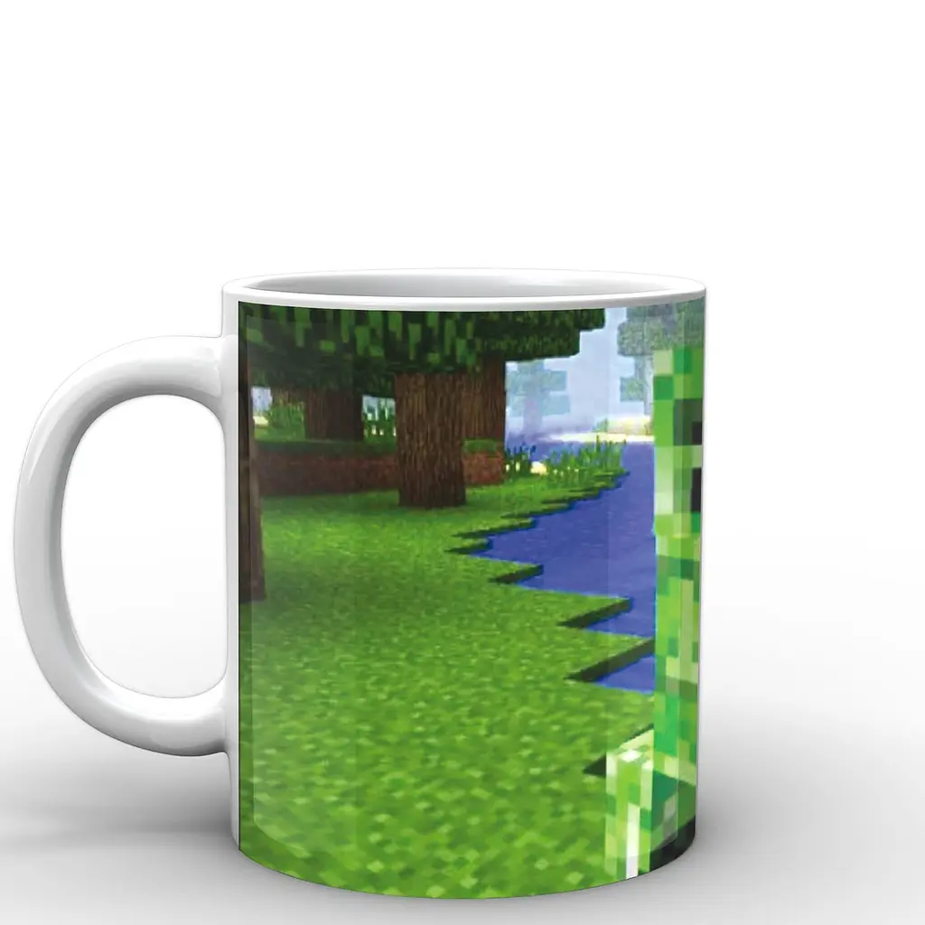 Кухоль GeekLand Minecraft Майнкрафт крипер MС.02.020 330 мл білий - фото 2