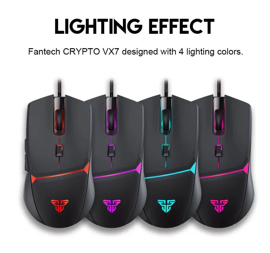 Игровая мышь Fantech VX-7 CRYPTO 60IPS, 15G, 800DPI Black - фото 4