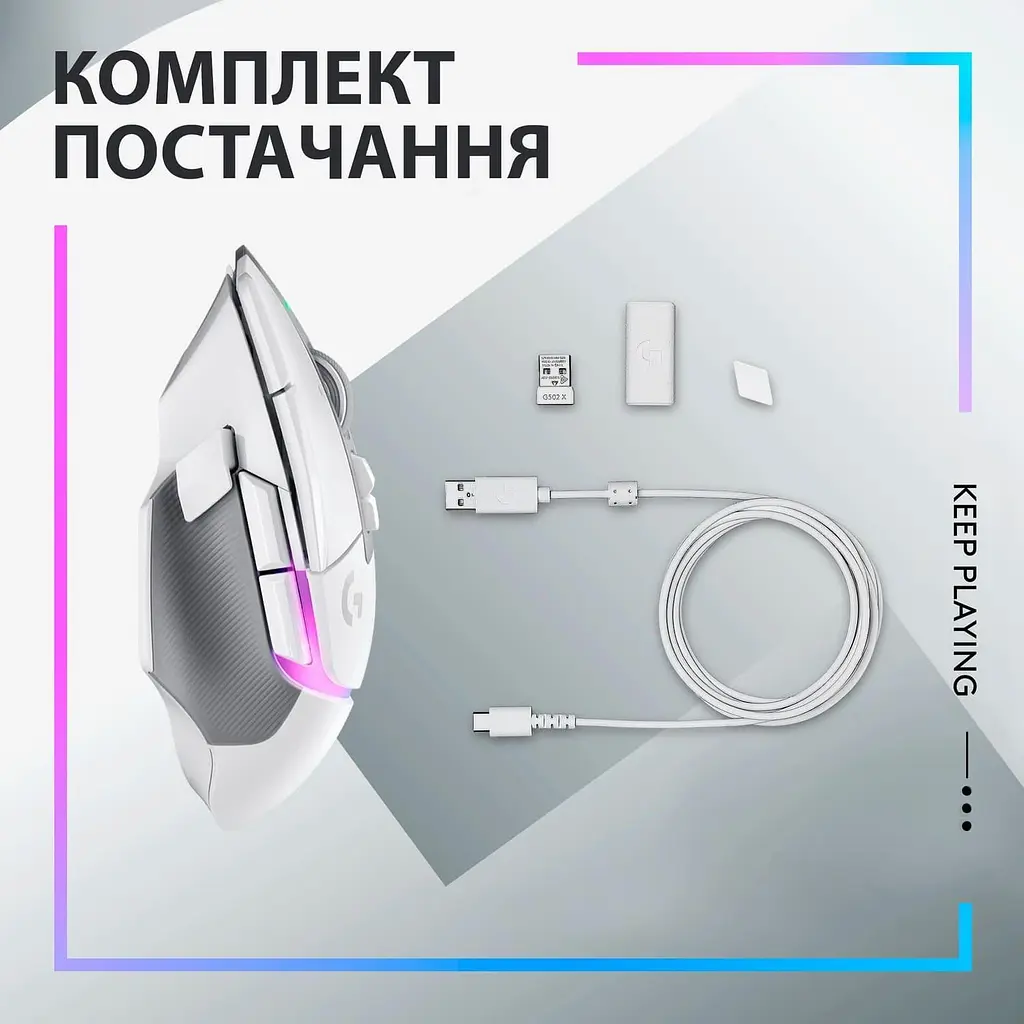 Бездротова миша Logitech G502 X Plus Wireless White (910-006171) - фото 9