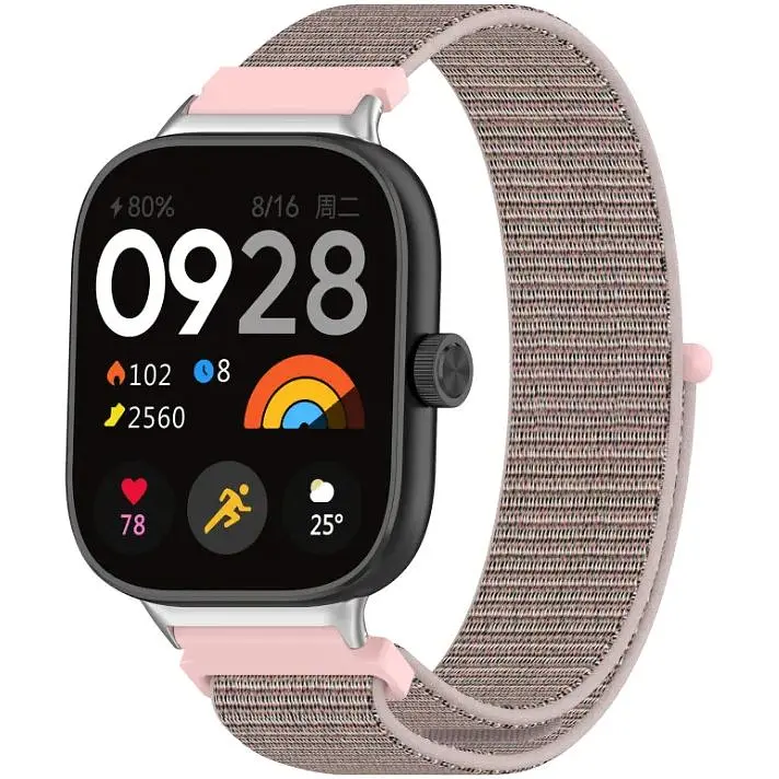 Ремінець DK CDK Nylon Sport Loop для Xiaomi Redmi Watch 4 (017323) (pink sand) - фото 2