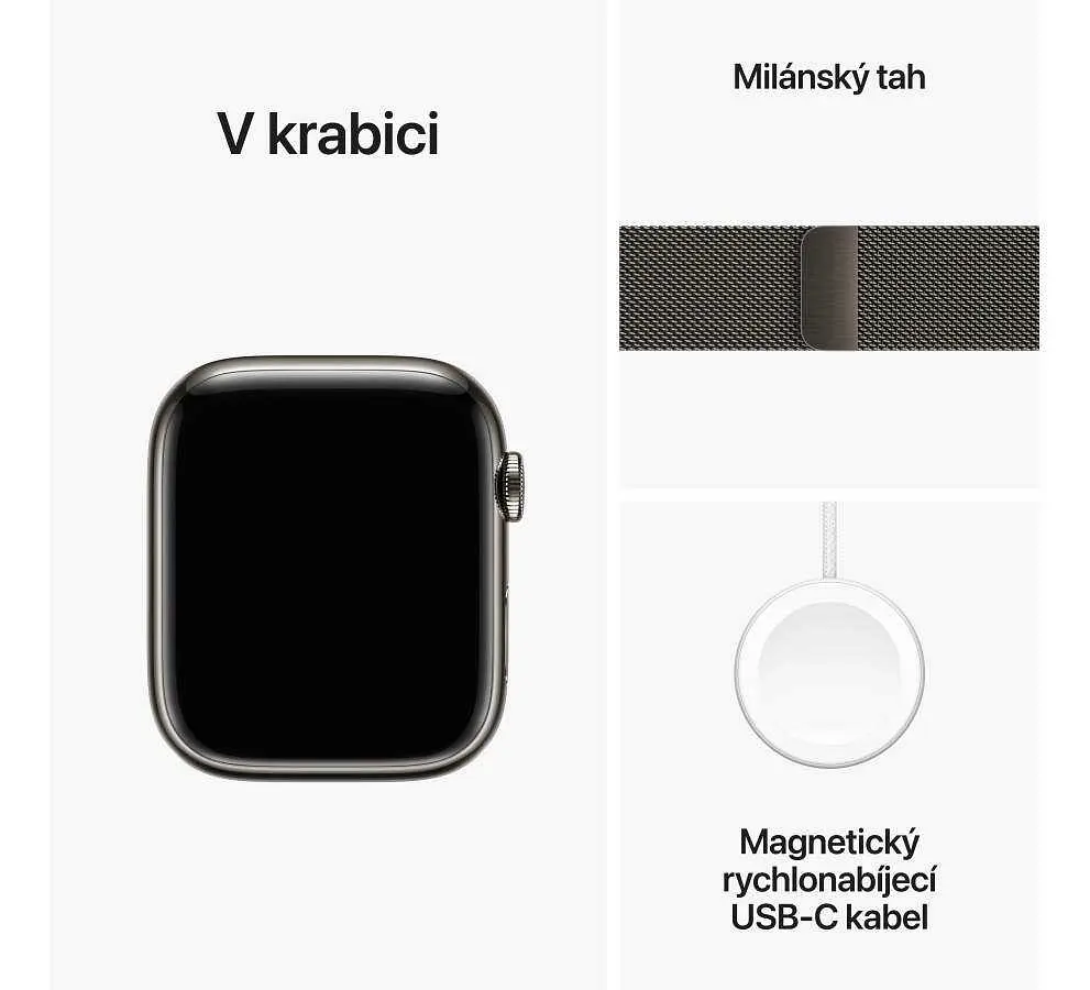 Смарт-часы Apple Watch Series 9 GPS + Cellular 45mm Silver S. Steel Case w. Silver Milanese Loop (MRMQ3) - фото 7