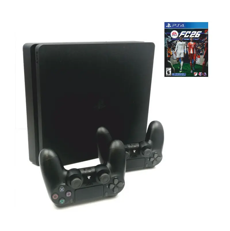 Консоль Sony PlayStation 4 SLIM 1TB Black обслугована + 2 Геймпада бездротових DualShock 4 + FC 26 + гарантія Б/В - фото 2