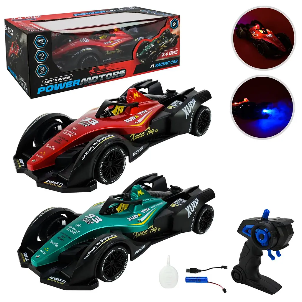 Радіокерований гоночний болід Formula E зі світловими ефектами та парою (PM3423) в асортименті