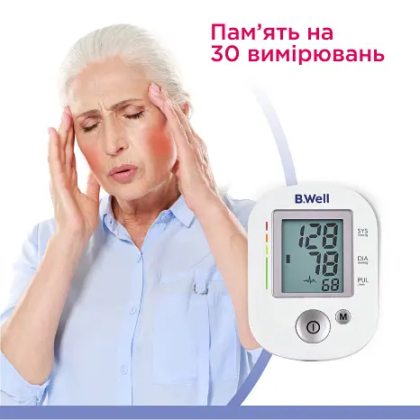 Автоматичний тонометр PRO-35 (манжета розмір М без адаптера) B.Well - фото 4