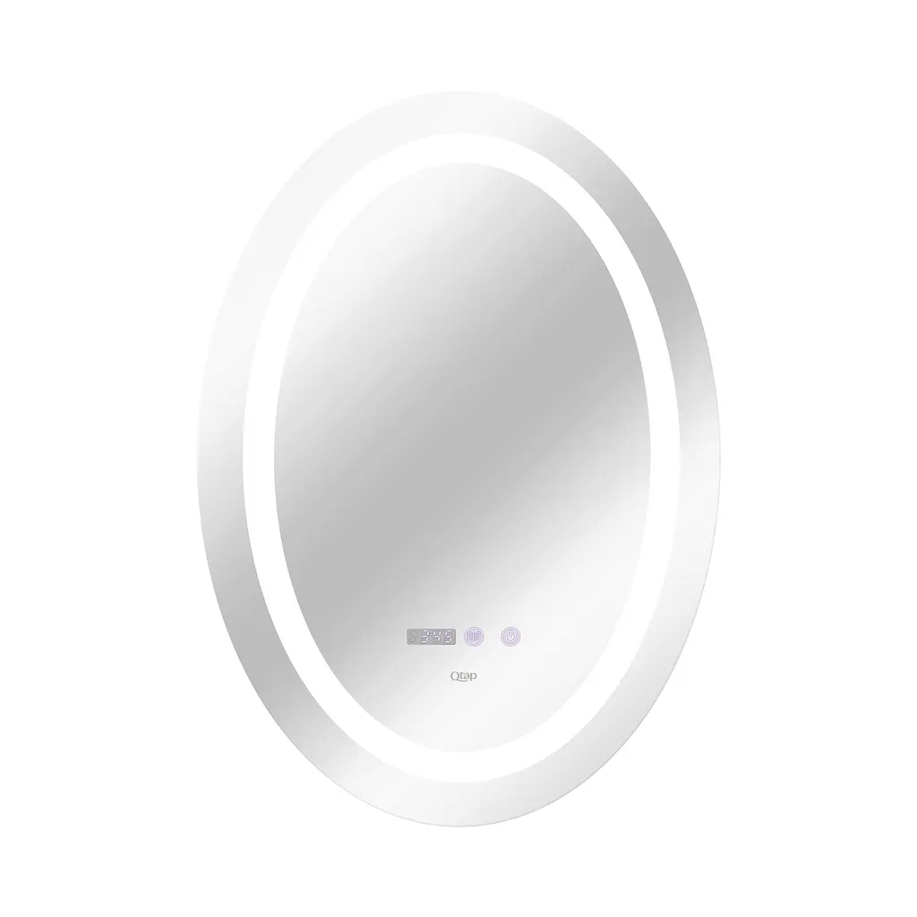 Дзеркало Qtap Mideya 500x700 з LED-підсвічуванням Touch, з антизапотіванням, з годинником, диммером яскравості QT2078NCR5070W - фото 4