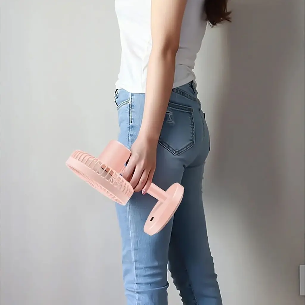 Портативний вентилятор Jile Desktop small fan 01 Pink (1146684) [167298] - фото 8