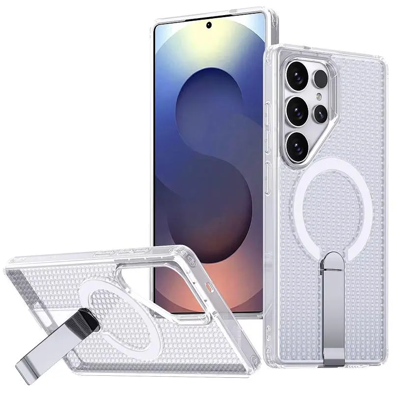 Чохол Epik TPU Breeze with MagSafe stand для Samsung Galaxy S26 Ultra Transparent - фото 1