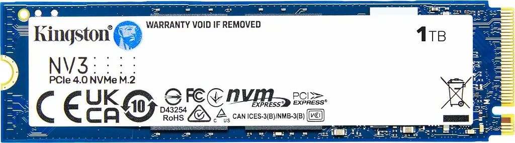 Накопичувач SSD Kingston NV3 M.2 2280 PCIe 4.0 x4 NVMe 3D TLC 1TB (SNV3S/1000G) - фото 4