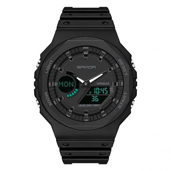 Водостійкий тактичний кварцовий годинник Sanda Jocker black - фото 3