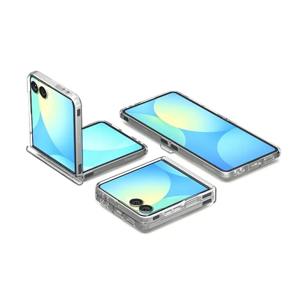 Чехол Spigen Ultra Hybrid Pro MagSafe для Samsung Galaxy Flip 7 Clear White (ACS09559) + защитное стекло - фото 9
