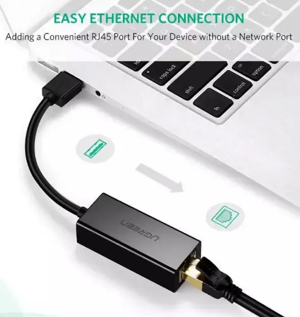 Перехідник to Ethernet Ugreen US236 USB Type-C to 10/100/1000Mbps Ethernet Adapter - фото 5