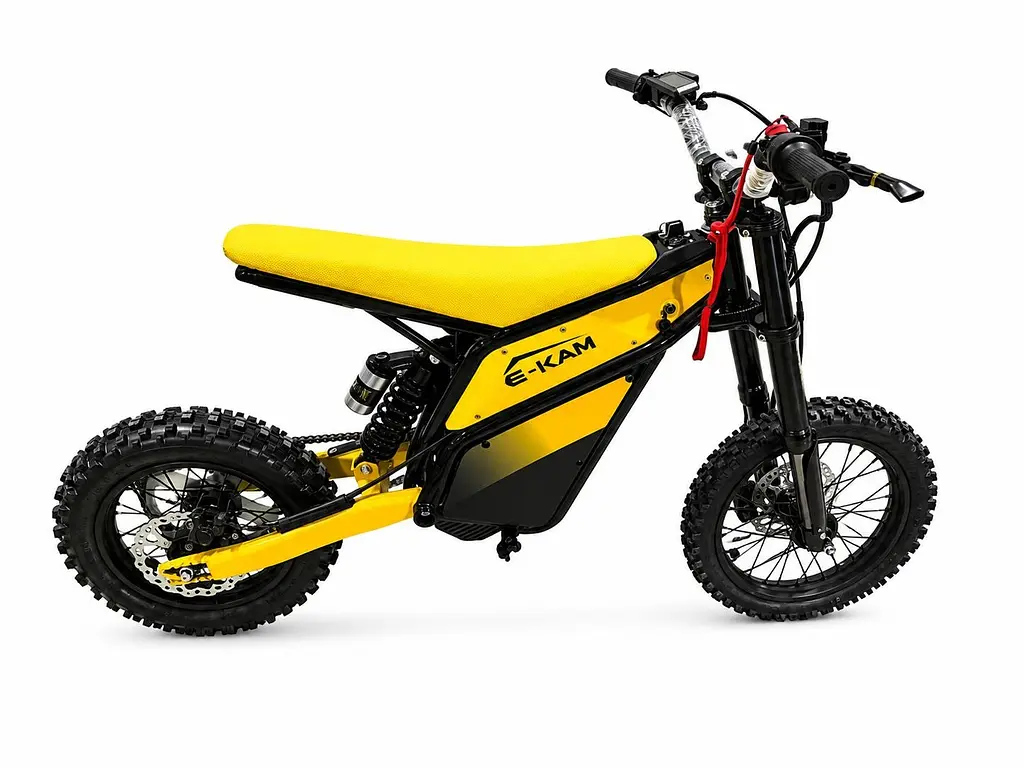 Електровелосипед Пітбайк Ендуро E-KAM-R3 (2000W, 52V, 30Ah) жовтий + шолом скутер - фото 4