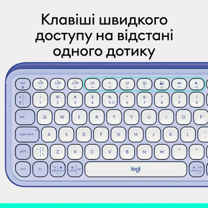 Клавіатура Logitech POP Icon Keys Bluetooth UA Lilac (920-013074) - фото 8