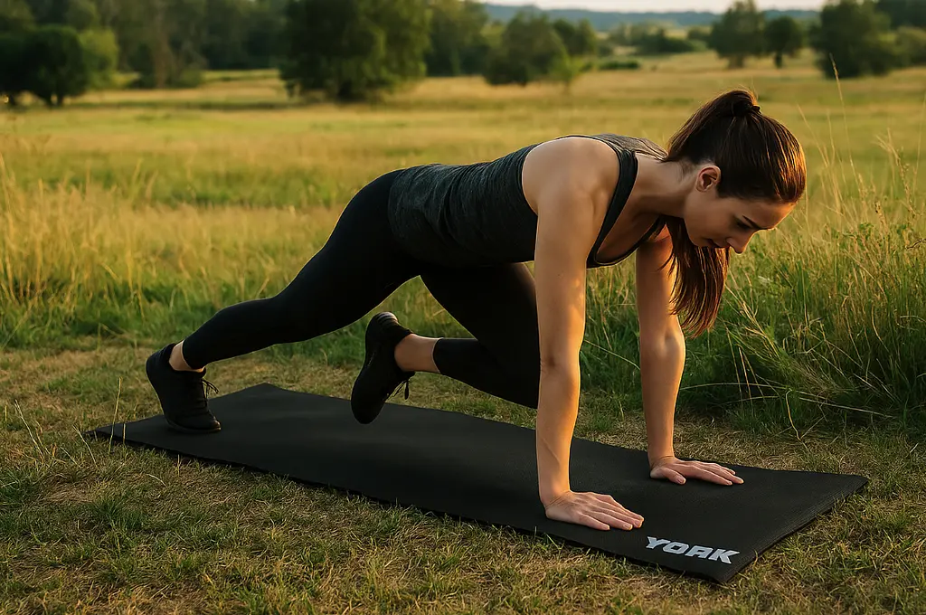 Килимок (мат) для фітнесу та йоги York Fitness 0,3см чорний - фото 6