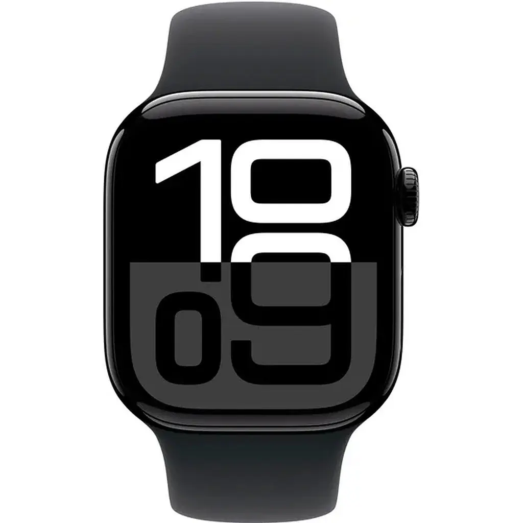 Apple Watch Series 10 GPS 42mm Jet Black Aluminum Case with Black Sport Band M/L MWWF3 - фото 2
