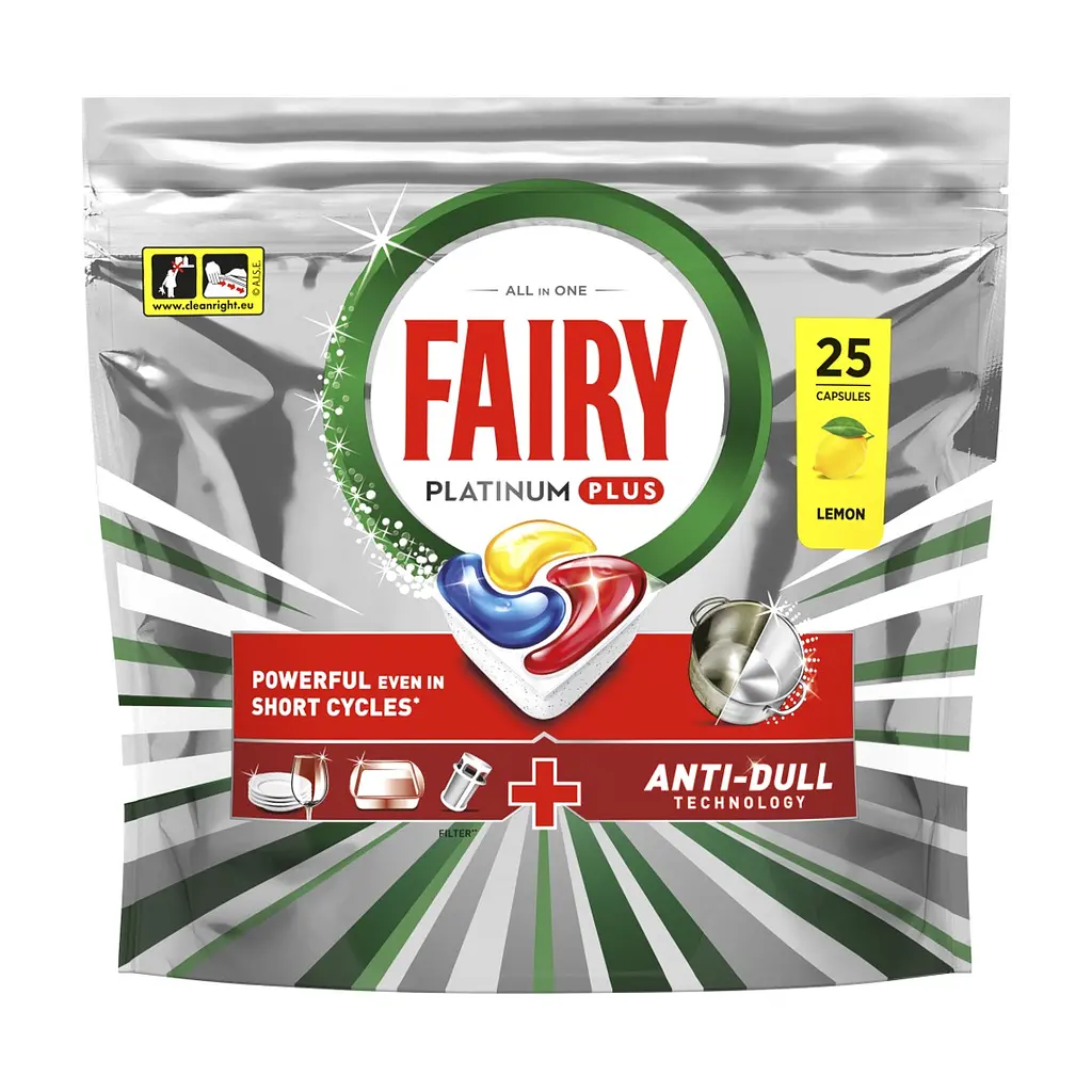 Таблетки для посудомийних машин Fairy Platinum Plus All in One Lemon 25 шт. (8700216236386)